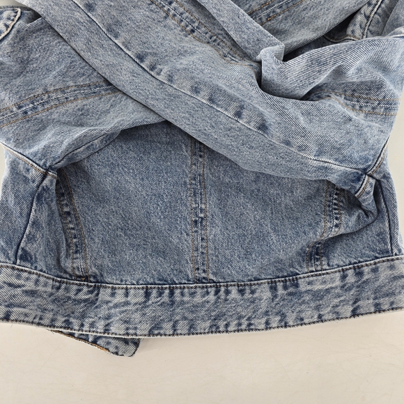 Pull&Bear Blue Cropped Denim Jacket - Picture 5 of 6